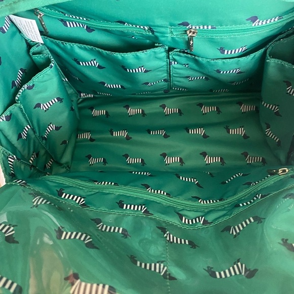 Jujube BFF Diaper Bag Striped Baby Bag Green and Blue - Picture 8 of 13